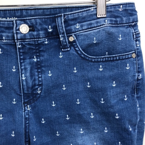 TALBOTS Flawless Slim Ankle Anchor Blue Jeans 6 Long - Picture 6 of 10